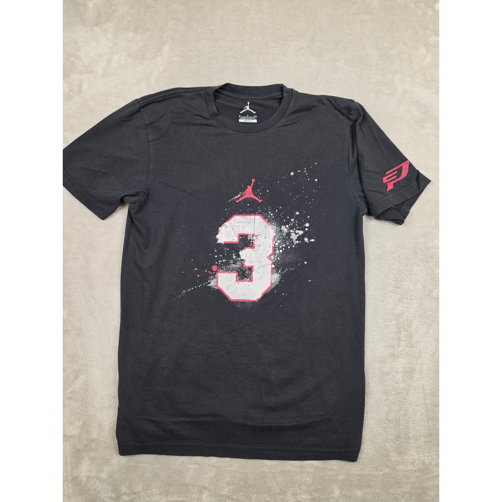Jordan CP3 Chris Paul T-Shirt Mens Small Black Dri-Fit Graphic Tee 477375-010